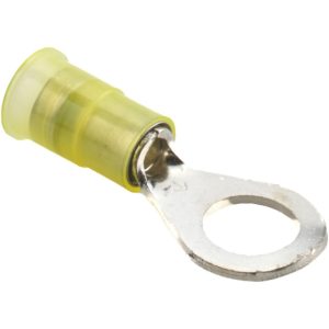 3M Circular Ring Terminal: Partially Insulated, 12 to 10 AWG, Crimp Connection 7010397383