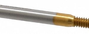 KENNAMETAL Thread Forming Tap: #4-40 UNC, Bottoming Chamfer, High-Speed Steel-E, Titanium Nitride Finish 4130032