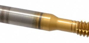 KENNAMETAL Thread Forming Tap: 1/4-20 UNC, Plug Chamfer, High-Speed Steel-E, Titanium Nitride Finish 1545626