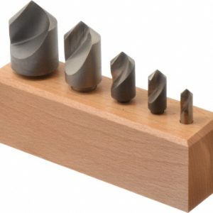 KEO Countersink Set: 5 Pc, 1/4 to 1" Head Dia, 1 Flute, 90 &deg; Included Angle 919-000-052
