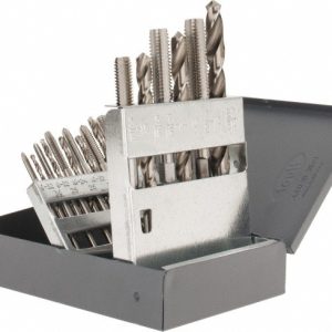 HERTEL Tap & Drill Set: #6-32 to 1/2-13 Taps, 5/16 to 27/64" Drills 770X