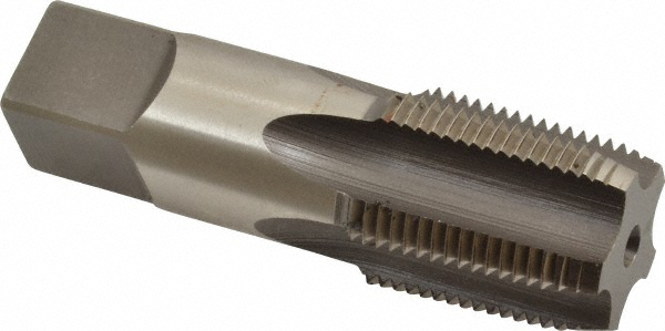 HERTEL Standard Pipe Tap: 3/4-14, NPTF, 5 Flutes, High Speed Steel, Bright/Uncoated R127711-S