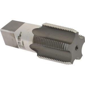 HERTEL Standard Pipe Tap: 1-1/4 - 11-1/2, NPTF, 5 Flutes, High Speed Steel, Bright/Uncoated R127887-S