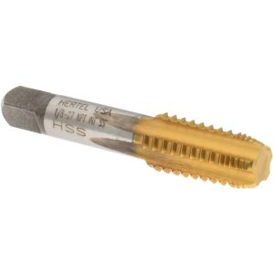 HERTEL 1/8-27 NPT, 5 Flutes, TiN Coated, High Speed Steel, Interrupted Thread Pipe Tap R127115T-S