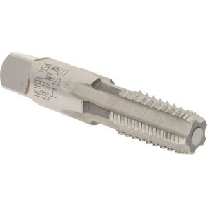 HERTEL 1/8-27 NPT, 5 Flutes, Bright Finish, High Speed Steel, Interrupted Thread Pipe Tap G127097-S