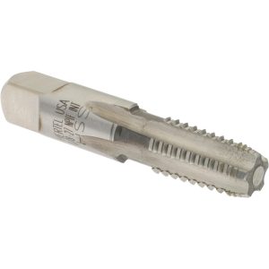HERTEL 1/8-27 NPTF, 5 Flutes, Bright Finish, High Speed Steel, Interrupted Thread Pipe Tap R867379-S