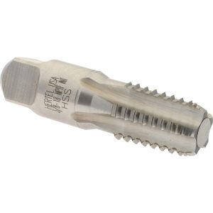 HERTEL 3/8-18 NPTF, 5 Flutes, Bright Finish, High Speed Steel, Interrupted Thread Pipe Tap R867381-S