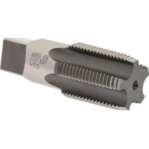 HERTEL British Standard Pipe Tap: 1-11 BSPT, Bottoming Chamfer, 5 Flute R867359-S