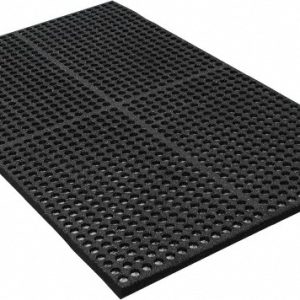 PRO-SAFE Anti-Fatigue Mat: 5' Long, 3' Wide, 1/2 Thick, CFR Rubber, Beveled Edges, Heavy-Duty 3917609203X5