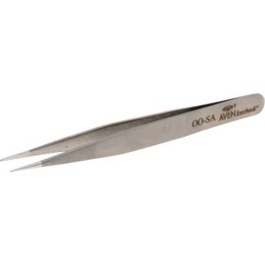 AVEN Precision Tweezer: OO-SA, Straight Tip, 4-3/4" OAL 18032USA