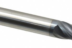 SGS Square End Mill: 5/16" Dia, 13/16" LOC, 4 Flute, Solid Carbide 36420
