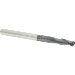 ACCUPRO Ball End Mill: 0.125" Dia, 0.25" LOC, 2 Flute, Solid Carbide 88420823