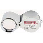 SPI 20x Magnification, 53/64 Inch Lens Diameter, Triplet Lens Loupe 14-160-6