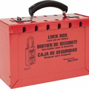 MASTER LOCK 3-3/4" Deep x 9-1/4" Wide x 6" High, Portable Group Lockout Box 498A