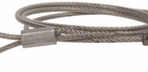 G.L. HUYETT 12" Long, Stainless Steel Cable Loop & Eye End, Quick Release Pin Lanyard C207-TSS204612N