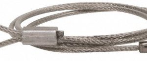 G.L. HUYETT 18" Long, Stainless Steel Cable Loop & Eye End, Quick Release Pin Lanyard C207-TSS204618N