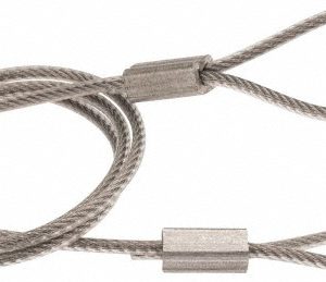 G.L. HUYETT 18" Long, Stainless Steel Cable Loop & Loop End, Quick Release Pin Lanyard C207-TSS14618N