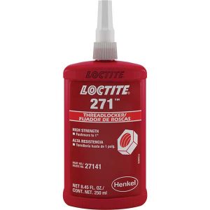 LOCTITE Threadlocker: Red, Liquid, 250 mL, Bottle 88441