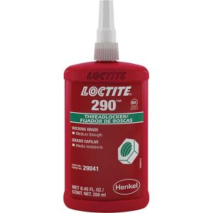 LOCTITE Threadlocker: Green, Liquid, 250 mL, Bottle 135393