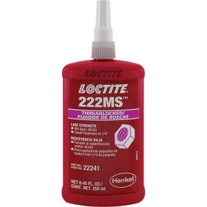 LOCTITE Threadlocker: Purple, Liquid, 250 mL, Bottle 135335