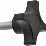 GIBRALTAR Lobed Knob: 2" Head Dia, 4-Point, Phenolic, Black G10-2830-E