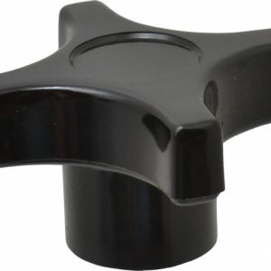 GIBRALTAR Lobed Knob: 2" Head Dia, 4-Point, Phenolic, Black G10-2830BG