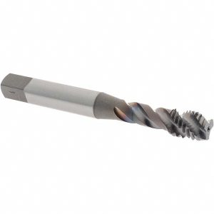 OSG Spiral Flute Tap: M8x1.25 Metric Coarse, 3 Flutes, Modified Bottoming, 6H Class of Fit, Vanadium High Speed Steel, TICN Coated 1756308