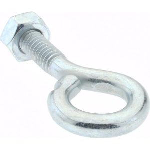 GIBRALTAR 1/4-20, Zinc-Plated Finish, Steel Wire Turned Open Eye Bolt GIB07040