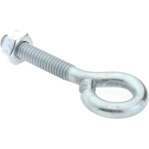 GIBRALTAR 1/4-20, Zinc-Plated Finish, Steel Wire Turned Open Eye Bolt GIB07045
