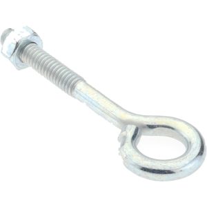 GIBRALTAR 1/4-20, Zinc-Plated Finish, Steel Wire Turned Open Eye Bolt GIB07055