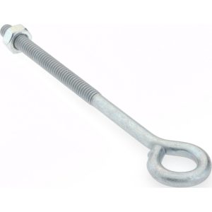 GIBRALTAR 1/4-20, Zinc-Plated Finish, Steel Wire Turned Open Eye Bolt GIB07075