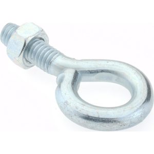 GIBRALTAR 5/16-18, Zinc-Plated Finish, Steel Wire Turned Open Eye Bolt GIB07090