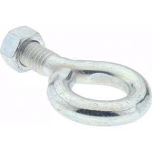 GIBRALTAR 3/8-16, Zinc-Plated Finish, Steel Wire Turned Open Eye Bolt GIB07140