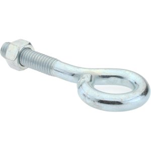 GIBRALTAR 3/8-16, Zinc-Plated Finish, Steel Wire Turned Open Eye Bolt GIB07145