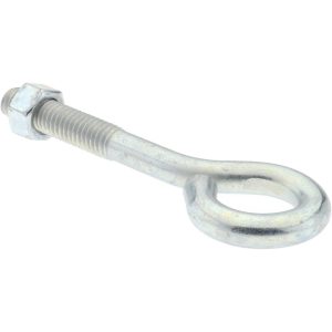 GIBRALTAR 3/8-16, Zinc-Plated Finish, Steel Wire Turned Open Eye Bolt GIB07155