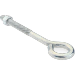 GIBRALTAR 3/8-16, Zinc-Plated Finish, Steel Wire Turned Open Eye Bolt GIB07170