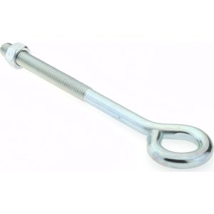 GIBRALTAR 3/8-16, Zinc-Plated Finish, Steel Wire Turned Open Eye Bolt GIB07175