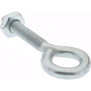 GIBRALTAR #10-24, Zinc-Plated Finish, Steel Wire Turned Open Eye Bolt GIB07015