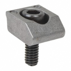 MITEE-BITE 8-32 Screw Thread, 1/2" Wide x 0.1" High, Smooth Steel Standard Style Screw Mount Toe Clamp 26030