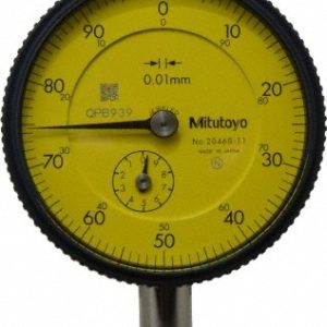 MITUTOYO Dial Drop Indicator: 0-100 Dial Reading, 0.0100 mm Accuracy 2046A-11