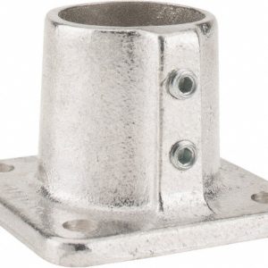 HOLLAENDER 1-1/2" Pipe, Base Flange, Aluminum Alloy Flange Pipe Rail Fitting 45-8