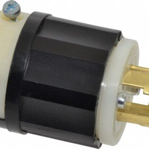 LEVITON Locking Inlet: Plug, Industrial, L16-30P, 480V, Black & White 2731