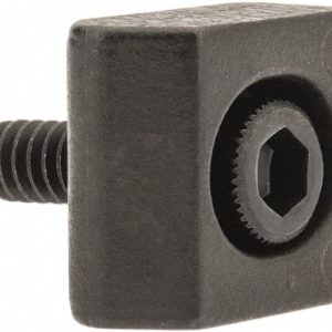 MITEE-BITE 4-40 Screw Thread, 3/8" Wide x 0.075" High, Serrated Steel Standard Style Screw Mount Toe Clamp 26000