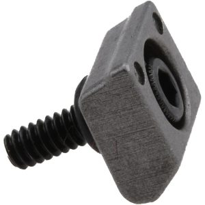 MITEE-BITE 4-40 Screw Thread, 3/8" Wide x 0.075" High, Smooth Steel Standard Style Screw Mount Toe Clamp 26010