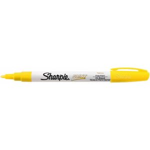 SHARPIE Paint Pen: Yellow, Oil Base, Fine Tip 35539