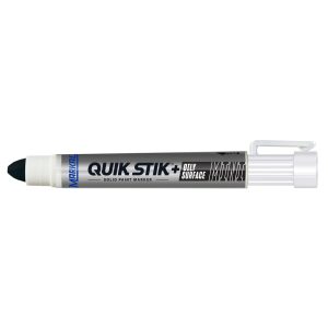 MARKAL Solid Paint Marker: Black, Alcohol Base, Soft Crayon Tip 28773