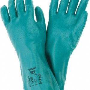 ANSELL Series 39-124 Chemical Resistant Gloves: Size Large, 47.00 Thick, Nitrile, Nitrile, Supported, 217806