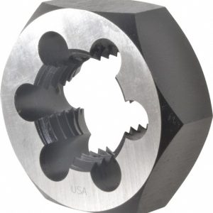 CLE-LINE Hex Rethreading Die: 1-1/2-6, 1" Thick, Right Hand, Carbon Steel C65632