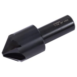 HERTEL Countersink: 1-1/4" Head Dia, 90.00 deg Included Angle, 6 Flute, High-Speed Steel, Right Hand Cut GX89330492