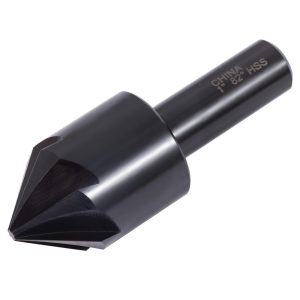 HERTEL Countersink: 1" Head Dia, 82.00 deg Included Angle, 6 Flute, High-Speed Steel, Right Hand Cut GX89330666